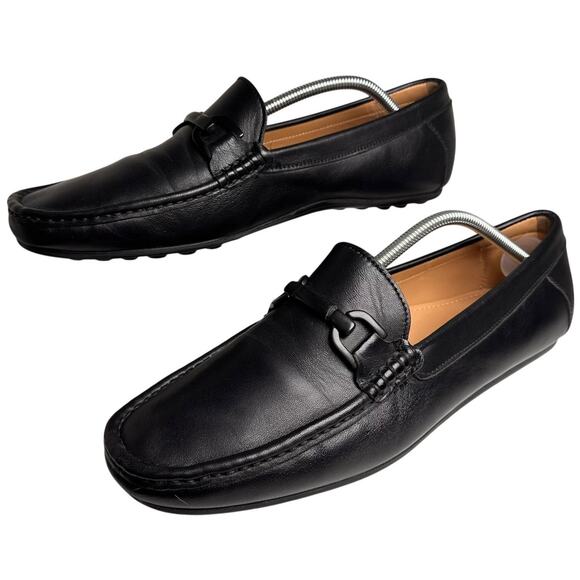 Alan Payne Other - Alan Payne Como Black Leather Horsebit Driving Mocs Loafer Preppy Men Sz 11.5 EC